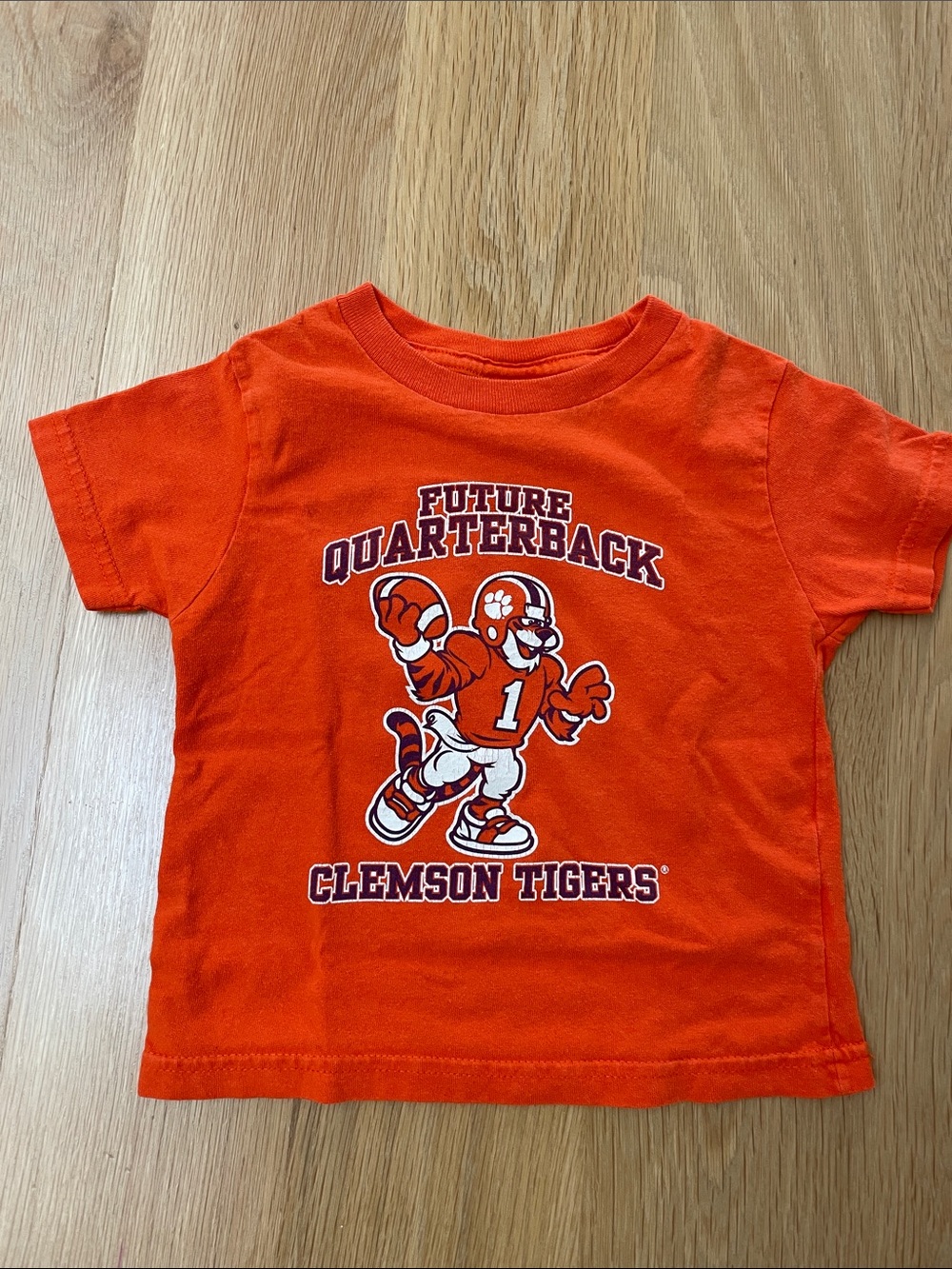 Kids' Clemson Orange 'Future Quarterback' Short-Sleeve Tee